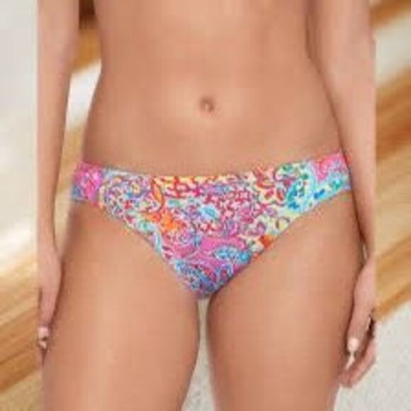 NWT Lauren Ralph Lauren Women's Printed Hipster Swim Bottom.  Size 14 - Picture 1 of 7